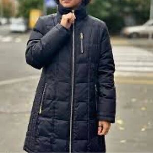 Michael Kors Long Black Down Filled Puffer Coat L